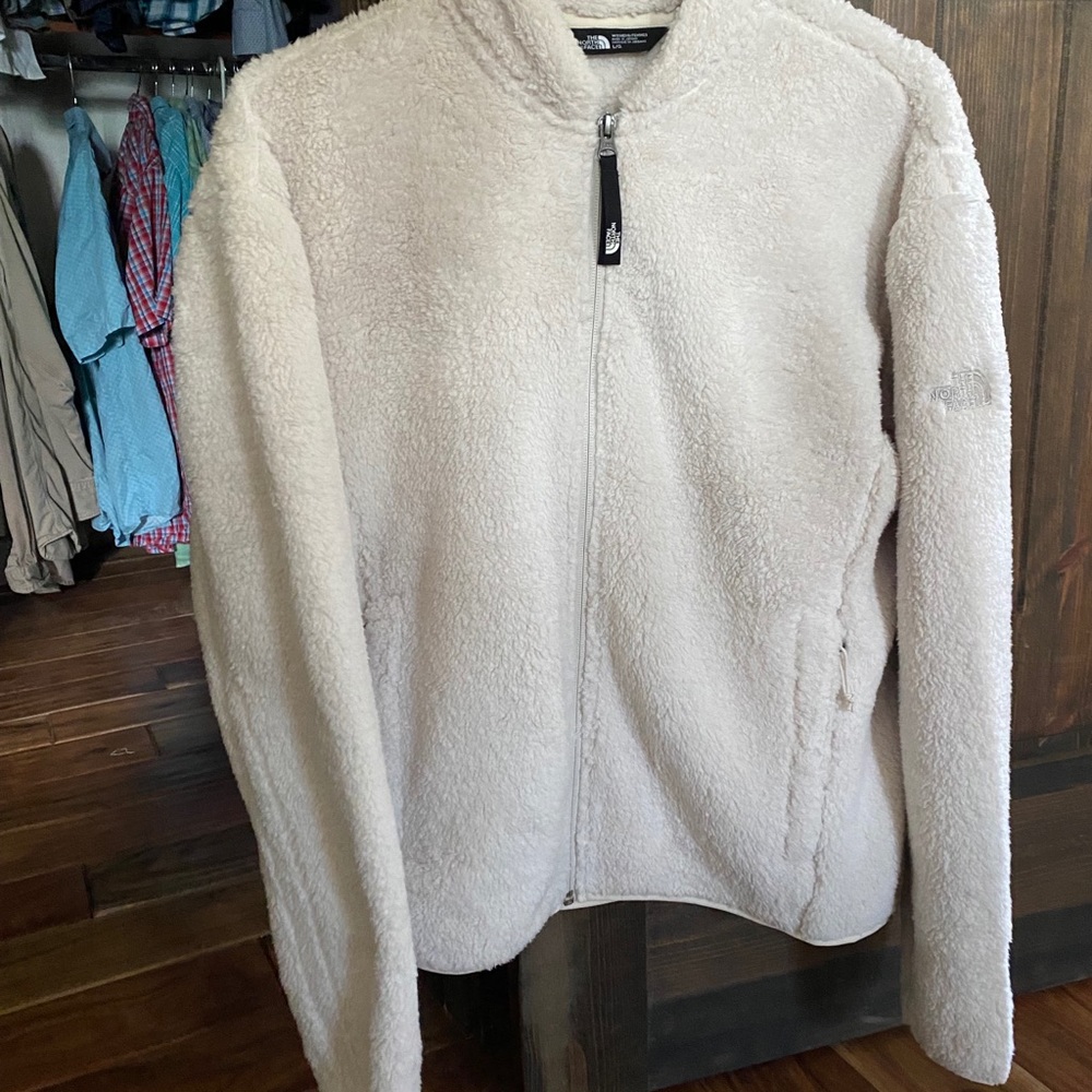 The North Face White Fleece Jacket size L